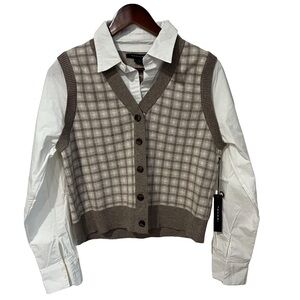 Tahari long sleeve with vest size medium